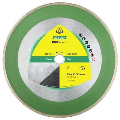 Klingspor 325374 DT 600 F Supra Diamanten doorslijpschijf Diameter 250 mm Boordiameter 30 mm Porseleinaardewerk, Tegels,-0