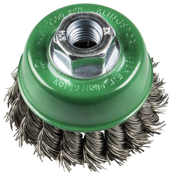Klingspor BT 600 Z komborstels getordeerd zonder ring aantal rijen 1, 65 mm schroefdraad M 14 0,5 roestvrij staal BT 600 Z  358340 1 stuk(s)