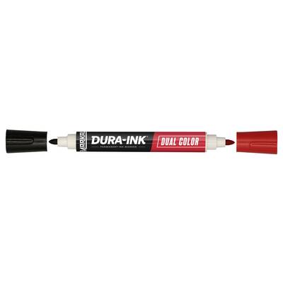 Markal DURA-INK DUAL COLOR 96330 Permanent marker Rood, Zwart Watervast: Ja-0