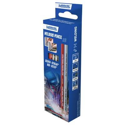 Markal WELD-RITER WELDING PENCILS Lasmarker Rood, Zilver-0