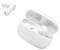 Witte draadloze oordopjes met een oplaadcase, waarbij één oordopje zich in de geopende case bevindt.