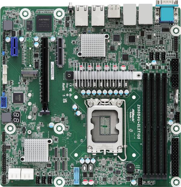 ASRock Z690D4U-2L2T/G5 Moederbord  Socket Intel 1700 Vormfactor Micro-ATX Moederbord chipset Intel® Z690