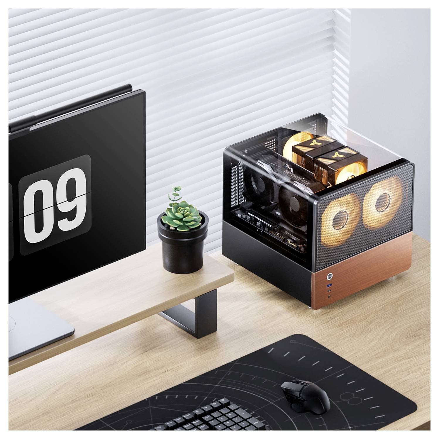 Jonsbo Mini-tower PC-behuizing, Behuizing, Gaming-behuizing Zwart-1
