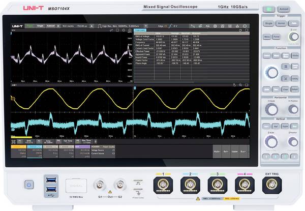 Uni-T MSO7104X Digitale oscilloscoop 1 GHz 10 GSa/s 1 Gpts 8 Bit 1 stuk(s)