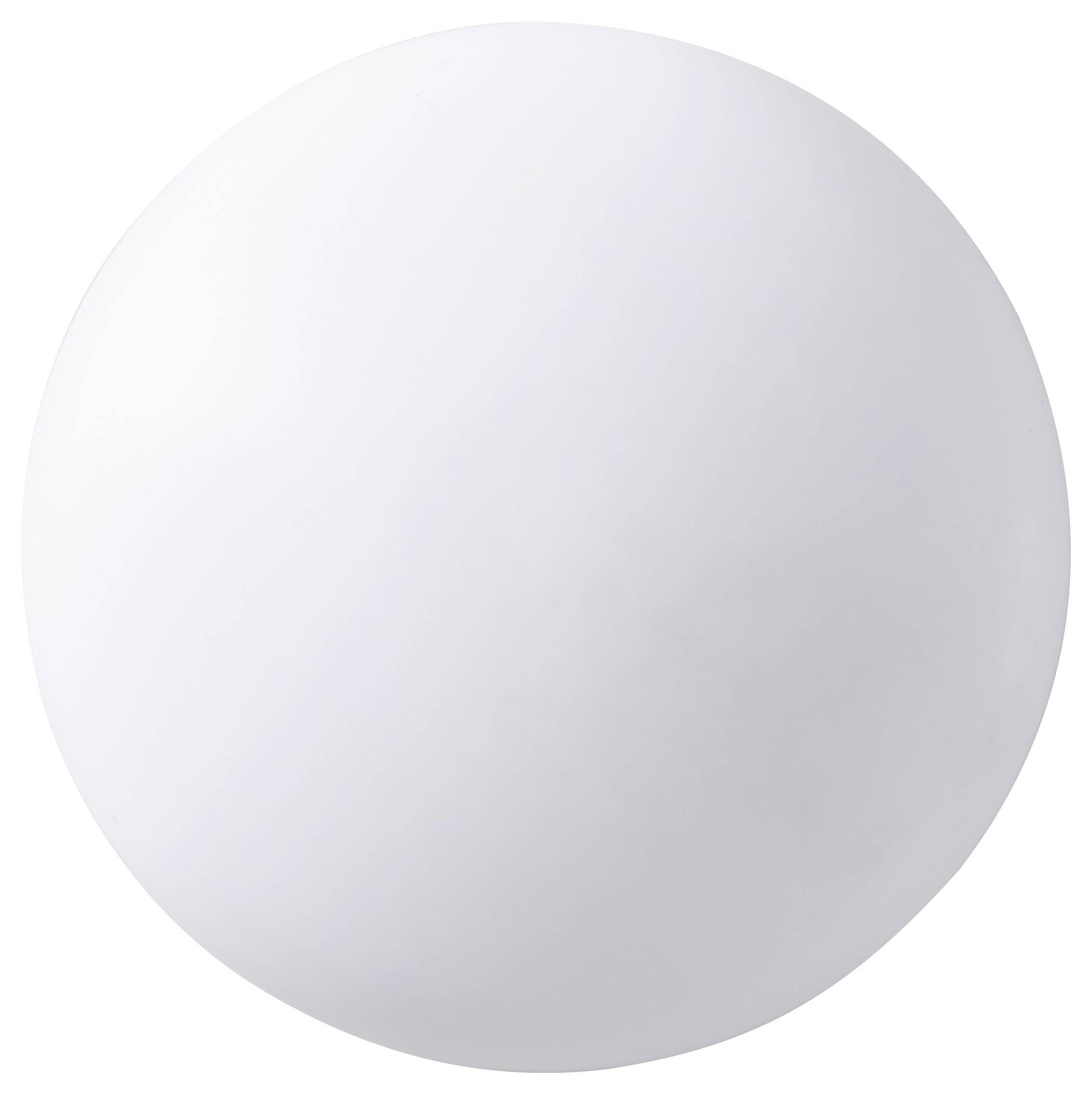 Een eenvoudige witte ronde bol tegen een witte achtergrond.