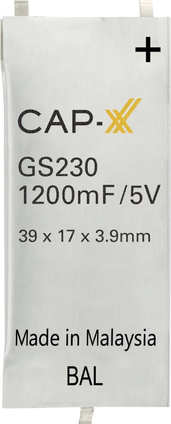 CAP-XX GS230F Super-Cap condensator 1200 mF 5 V   1 stuk(s) Box