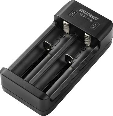 VOLTCRAFT VC-BC-2100 Batterijlader NiMH, Li-ion AA (penlite), AAA (potlood), AAAA (mini), C (baby), 26700, 26650, 22650, 25500, 22700, 22500, 21700, 20700, 18700, 18650, 18500, 18550, 18490, 18350, 17670, 17650, 17500, 16650, 14650, 14500, 10440, 16340