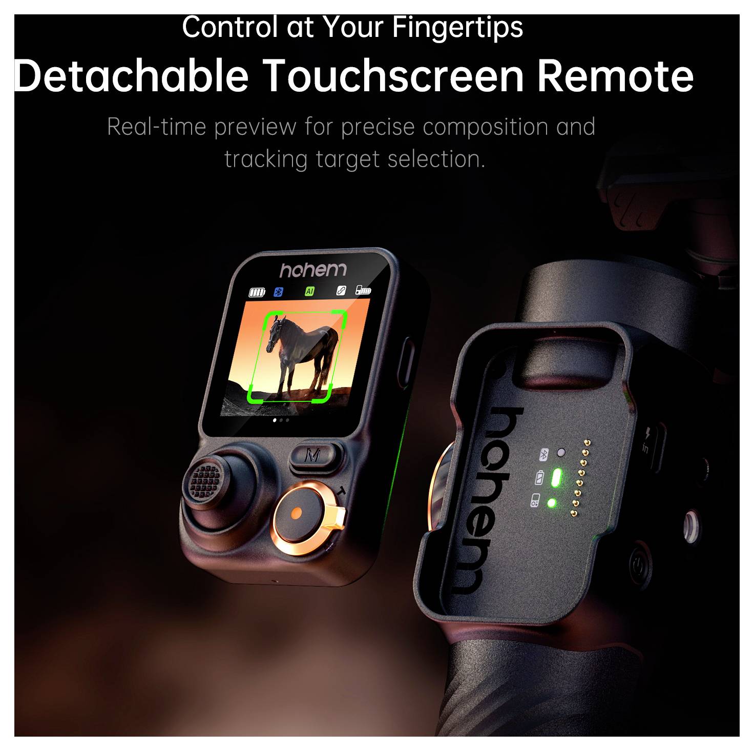 Hohem Gimbal elektrisch 1/4 inch Zwart Bluetooth, Geïntegreerde accu, Geïntegreerd statief, Incl. smartphonehouder Belas-6