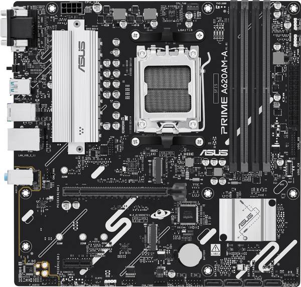 Asus Prime A620AM-A-CSM Moederbord Socket AMD AM5 Vormfactor Micro-ATX Moederbord chipset AMD® A620A