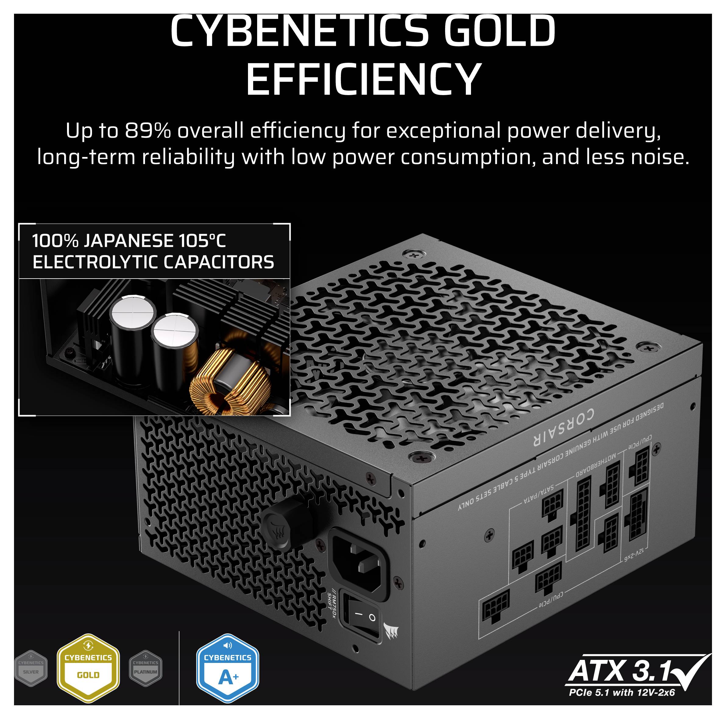 Corsair RM750x SHIFT PC-netvoeding 750 W ATX 80 Plus Gold-29
