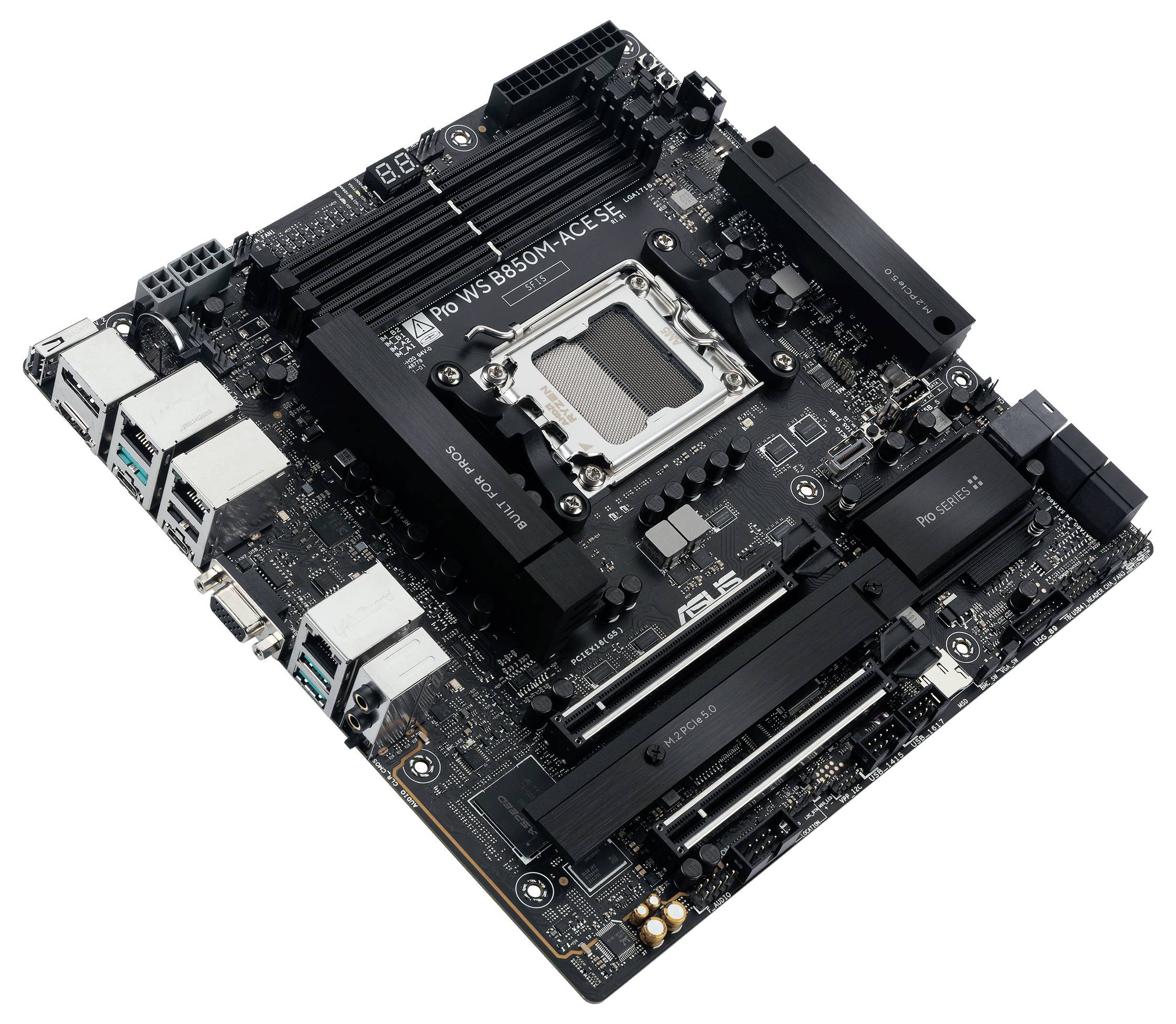 Asus PRO WS B850M-ACE SE Moederbord Socket AMD AM5 Vormfactor Micro-ATX Moederbord chipset AMD® B850-5