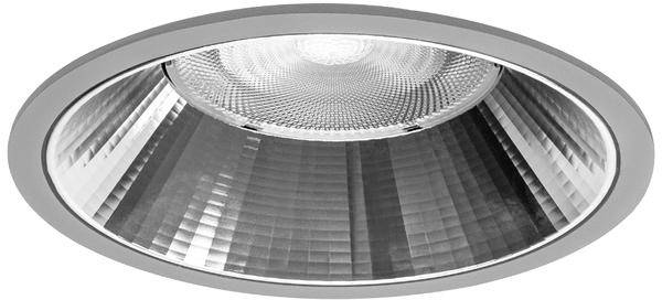 Een wit industrieel ventilatierooster met een gelamelleerde uitlaatopening. Het is ontworpen voor montage op vlakke oppervlakken en wordt waarschijnlijk gebruikt voor ventilatie.