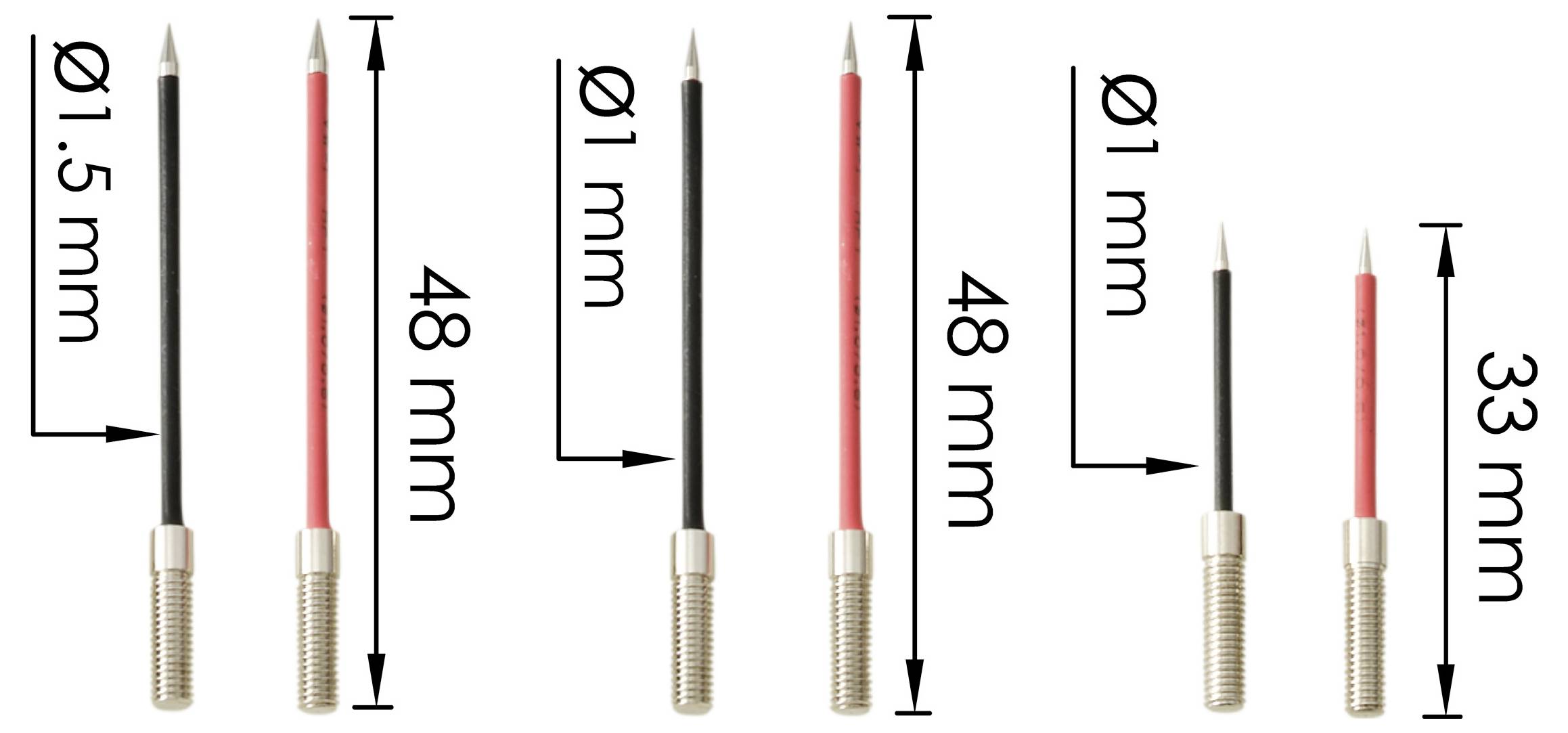 VOLTCRAFT MSL-530 Meetsnoer Steekaansluiting 4 mm Testpunt 1 m Zwart, Rood 1 paar-7