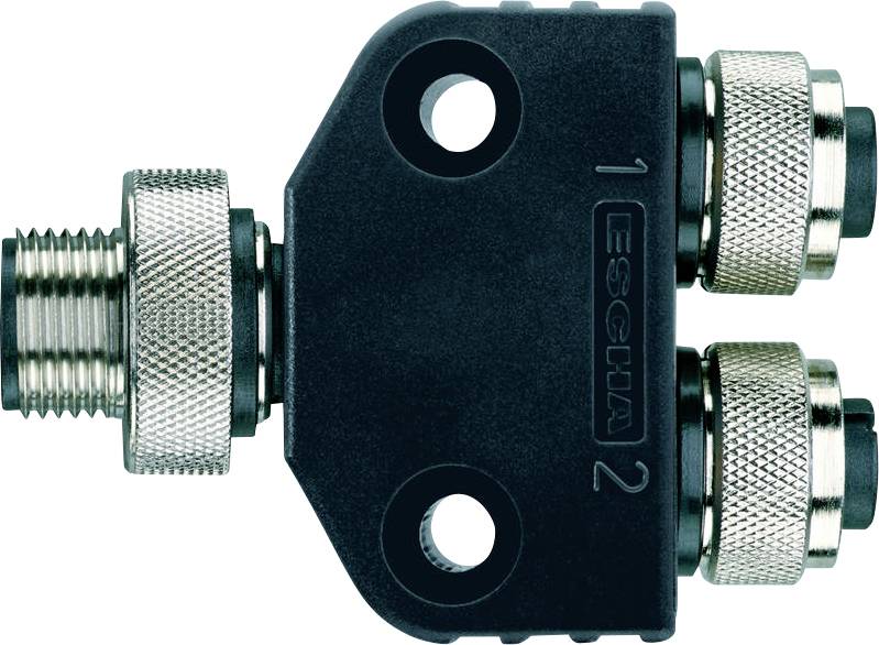Escha 8010471 Sensor/actuator verdeler en adapter M12 Aantal polen (sensoren): 5 Adapter 1 stuk(s)