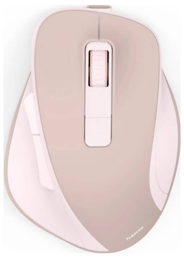 Hama WM-500 Muis Draadloos    Optisch Pink 6 Toetsen 1600 dpi Ergonomisch