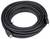Een gerolde zwarte HDMI-kabel met aansluitingen aan beide uiteinden, gebruikt voor het overdragen van high-definition audio- en videosignalen tussen apparaten.