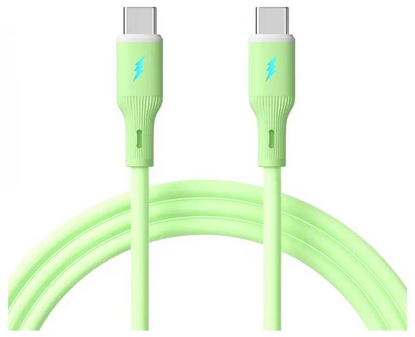 Akyga AK-USB-69 USB-kabel  USB 2.0 USB-C stekker, USB-C stekker 1 m Groen Silicone