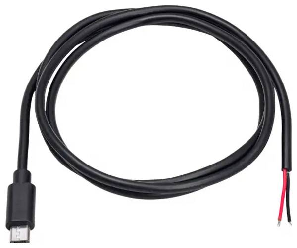 Akyga Laagspannings-adapterkabel Micro-USB-stekker - Open kabeleinde 1 m 1 stuk(s)