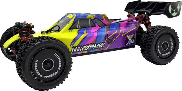 Absima 1:12 EP Buggy "Neon Furry" 4WD BL RTR Paars Brushless 1:12 RC auto Elektro Buggy 4WD RTR 2,4 GHz Incl. accu en lader