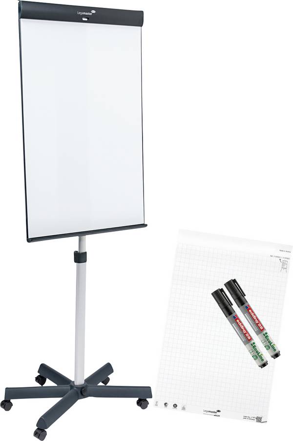 Legamaster Verrijdbare flipchart SKETCH PRO (b x h x d) 680 x 2050 x 600 mm Afwisbaar, Beschrijfbaar, In hoogte verstelbaar, Incl. papierhouder 7-153310