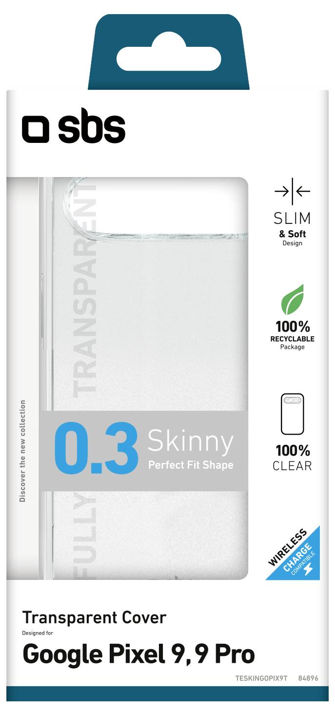 sbs mobile Cover Google Pixel 9:Pixel 9 Pro Transparant Stootbestendig – Foto 2 van 2