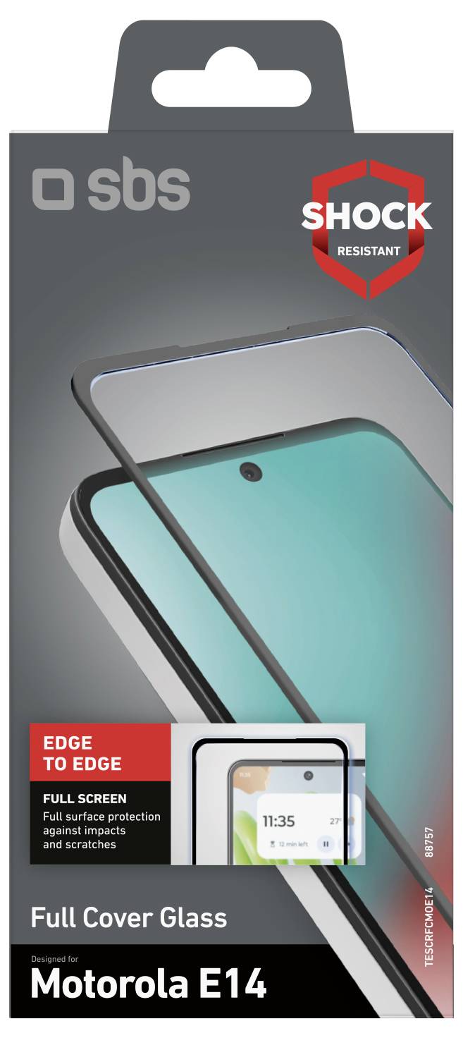 sbs mobile TESCRFCMOE14 Screenprotector (glas) sbs mobile 1 stuk(s) Krasvast – Foto 2 van 2