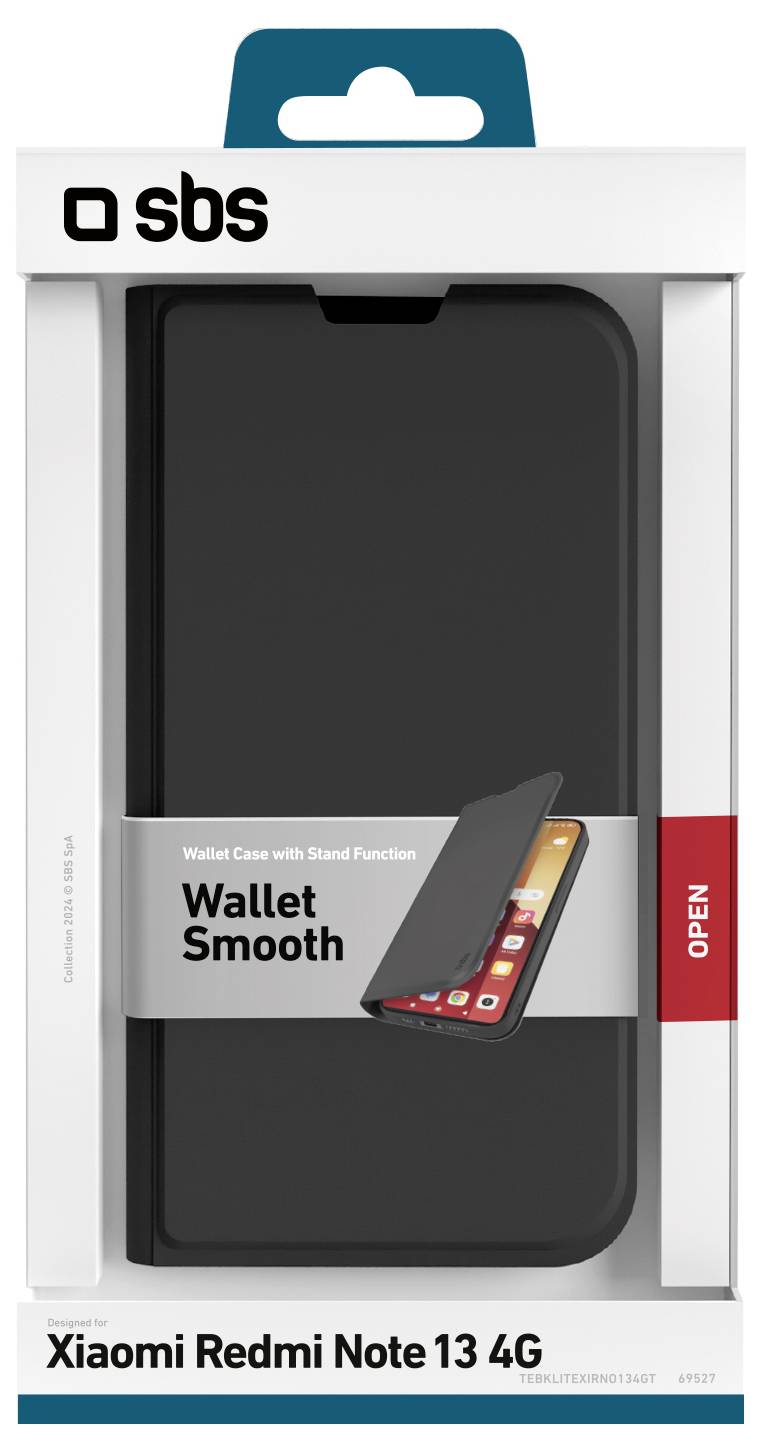 sbs mobile Flip cover Xiaomi Redmi Note 13 4G Transparant Flip Case – Foto 2 van 2