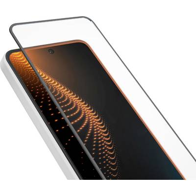 'Close-up van de achterkant van een smartphone met een dubbel camerasysteem en een apart transparant beschermklapje met uitsnijdingen voor de lenzen.'