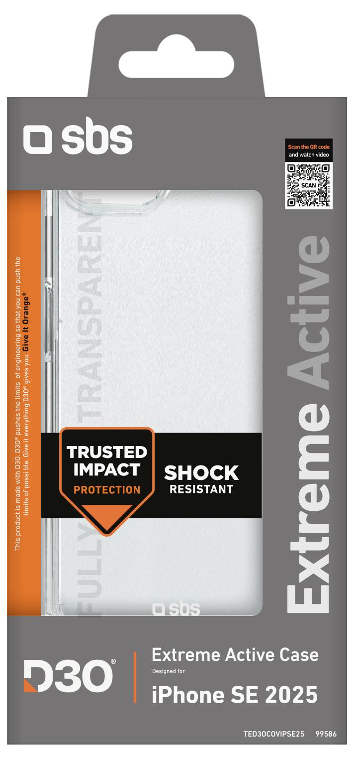 SBS Extreme Active D3O Case for iPhone 16e17e - Transparent – Foto 2 von 2