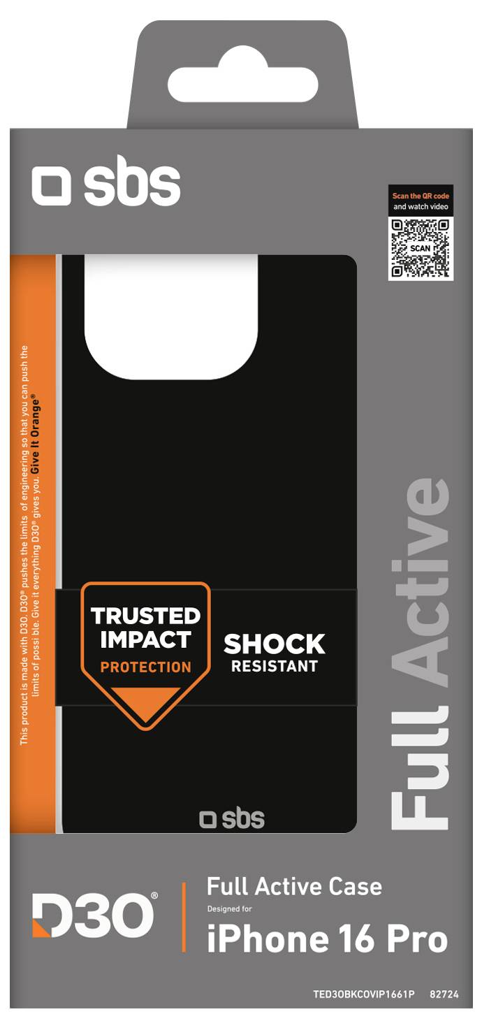 sbs mobile Cover Apple iPhone 16 Pro Zwart Stootbestendig – Foto 2 van 2