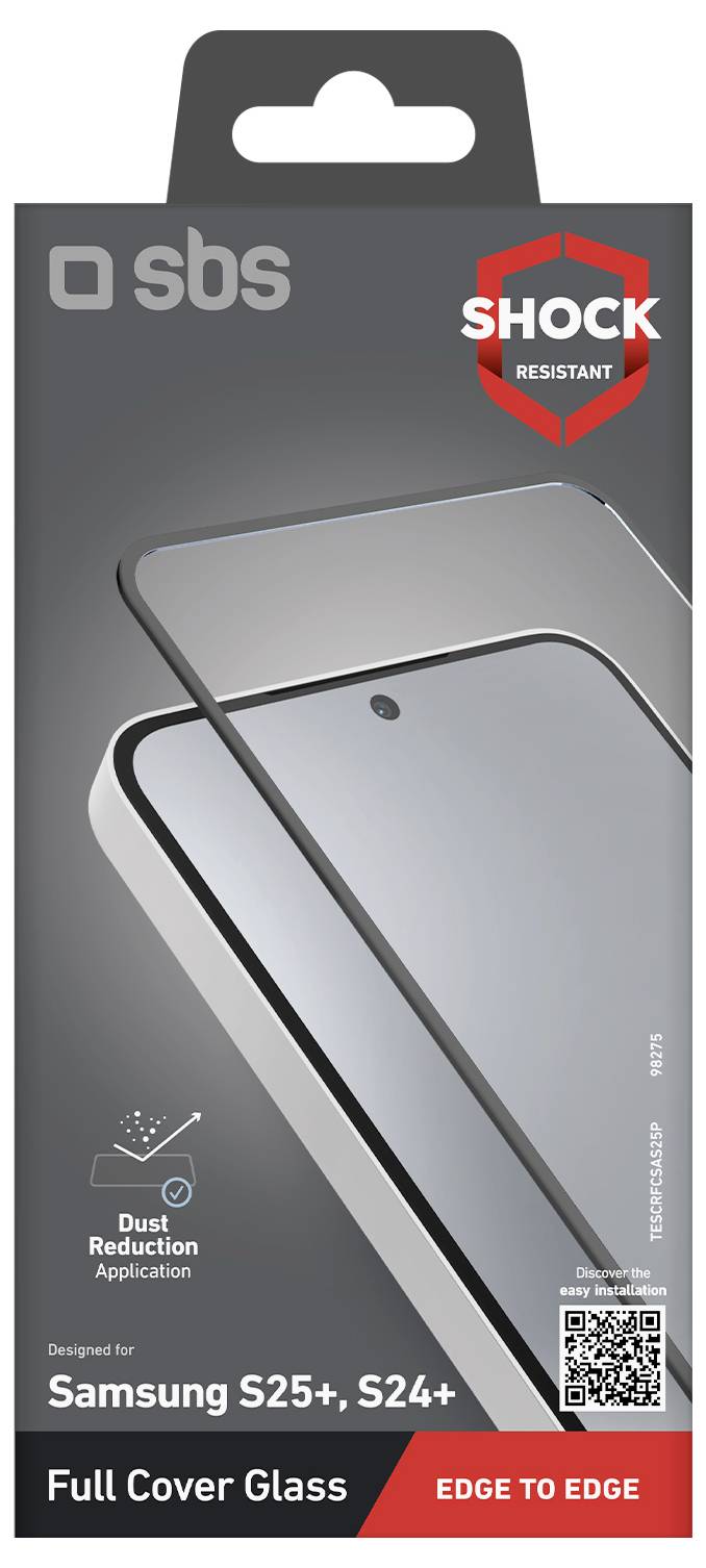 sbs mobile TESCRFCSAS25P Screenprotector (glas) Samsung Samsung Galaxy S25+/S24+ 1 stuk(s) Krasvast-2