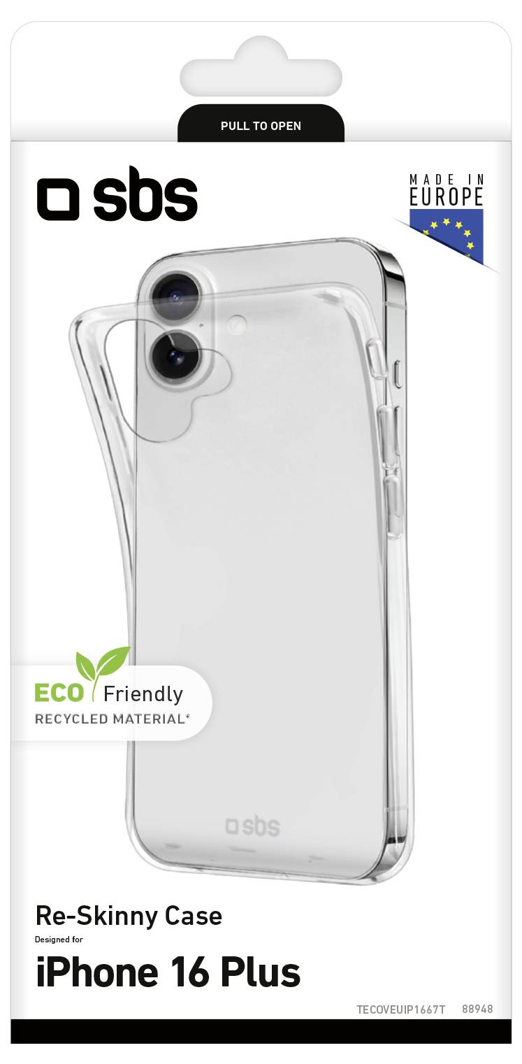 sbs mobile Cover Apple iPhone 16 Plus Transparant Stootbestendig – Foto 2 van 2