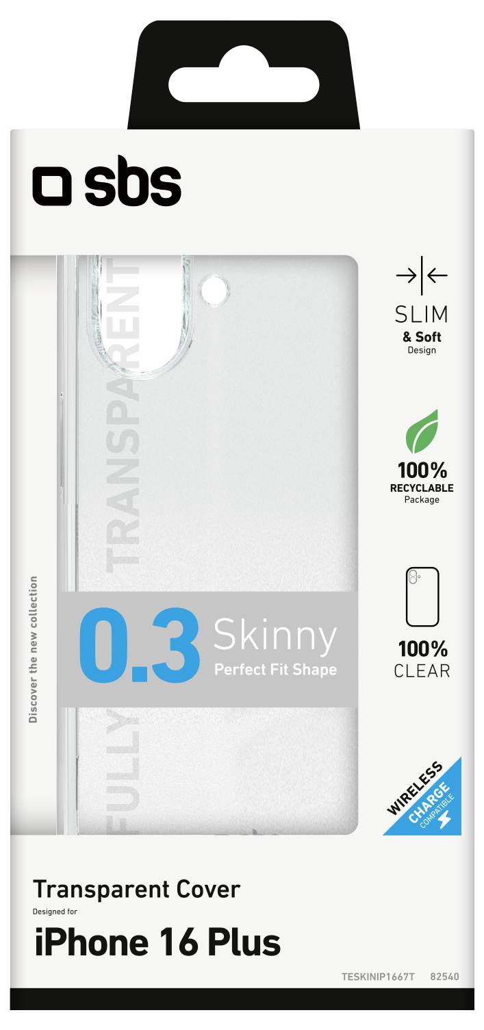 sbs mobile Cover Apple iPhone 16 Plus Transparant Stootbestendig – Photo 2 sur 2