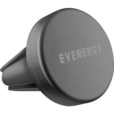 Grijze ronde apparaat met 'EVENERGY'-tekst, met een eenvoudig, glad ontwerp en meerdere stekkers aan één zijde; waarschijnlijk een elektronische component.
