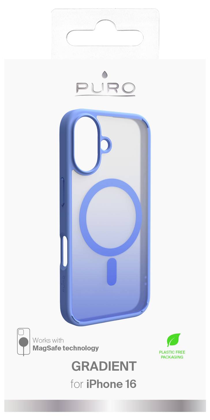 Puro Gradient MagSafe Silicone Case for iPhone 16 - Blue – Foto 2 von 2