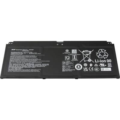 'Acer Li-ion batterij met modelnummer KT.00407.011 en 11,4V, 4670mAh capaciteit. Bevat veiligheidspictogrammen en recycling-informatie.'