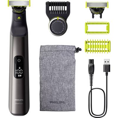 Elektrische trimset met trimmer, verstelbare opzetkam, precisiekammen, oplader en een opbergtas. Ideaal voor het scheren en stylen.