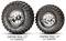 'Canyon Trail 2.2" 5.3" diameter' band aan de linkerkant, 'Canyon Trail 1.9" 4.6" diameter' band aan de rechterkant, beide met ruwe profielen.