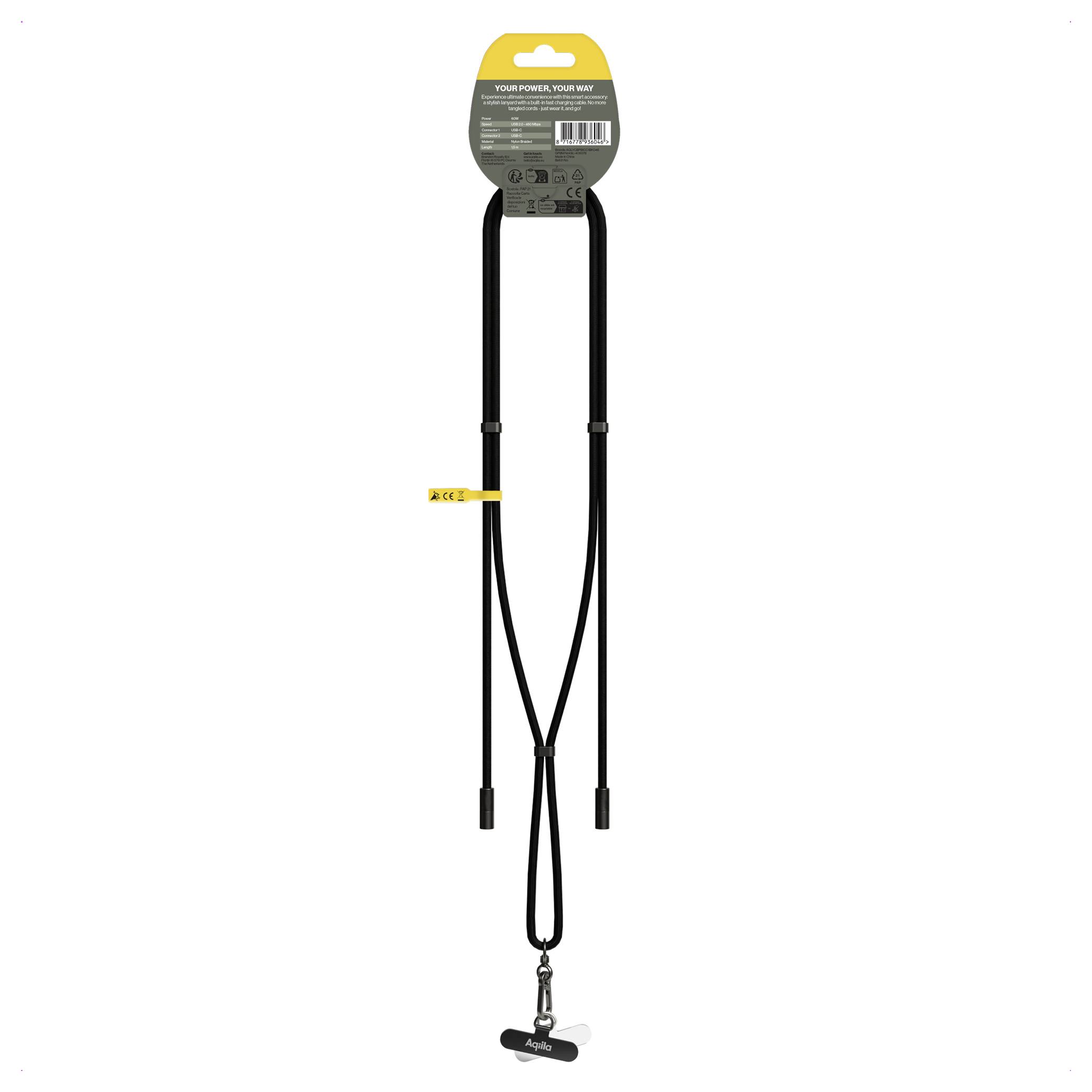 'Avenir Flexi Arm Badge Reel met verstelbaar nekkoord, ontworpen voor gemakkelijke toegang tot identificatiebadges.'