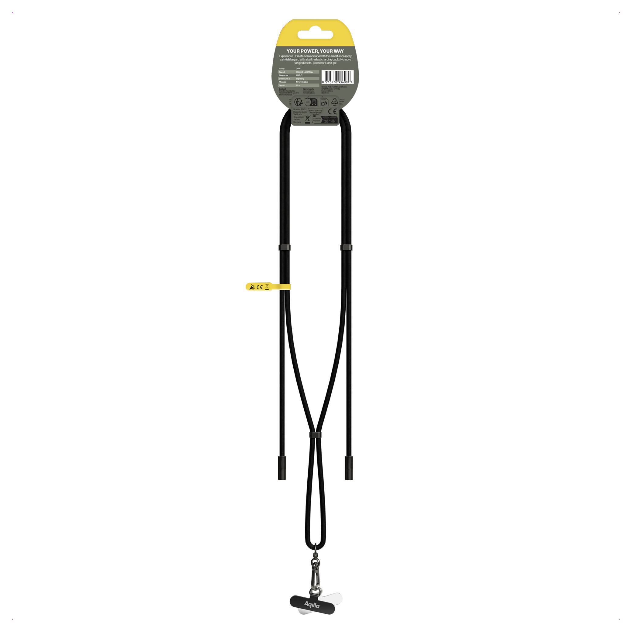 Een U-slot fietsslot met bevestigingsbeugel, weergegeven op zijn verpakking. Het etiket bevat merk, barcodes en instructies bovenaan.