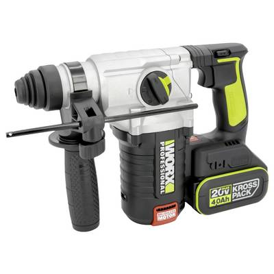 Een professionele Worx draadloze roterende boorhamer met een 20V-accu, ergonomische grip en variabele snelheidsregeling voor zwaar werk.