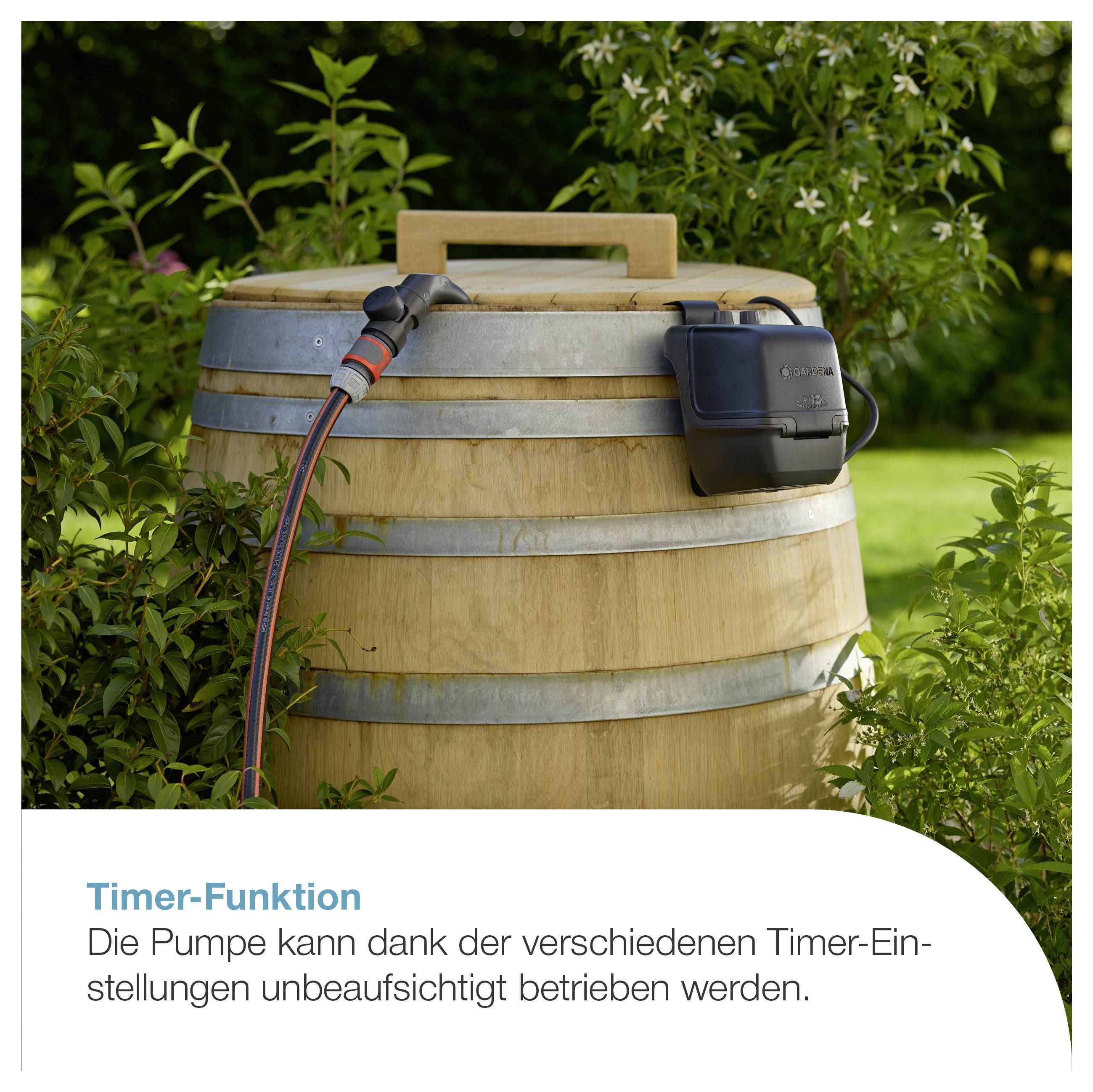 GARDENA Akku-Regenfasspumpe 2400 ComfortAutomatic 18V P4A solo Regenwatergebruiksysteem 2400 l/h 1.8 m-4