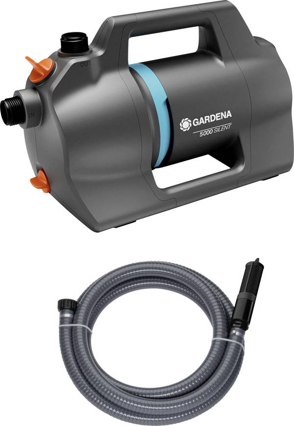 GARDENA Gartenpumpe 5000 Silent Saugschlauch-Set Tuinpompset  5.100 l/h