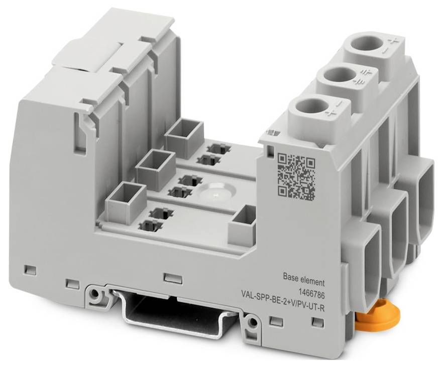 Phoenix Contact 1466786 VAL-SPP-BE-2+V/PV-UT-R Overspanningsveilig basiselement Overspanningsbeveiliging voor: Photovoltaïsch systeem 40 kA 1 stuk(s)