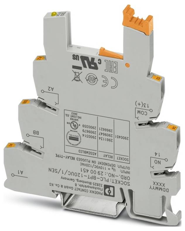 Phoenix Contact PLC-BPT-120UC/ 1/SEN Relaissocket (b x h x d) 6.2 x 80 x 94 mm Piece 10 stuk(s)