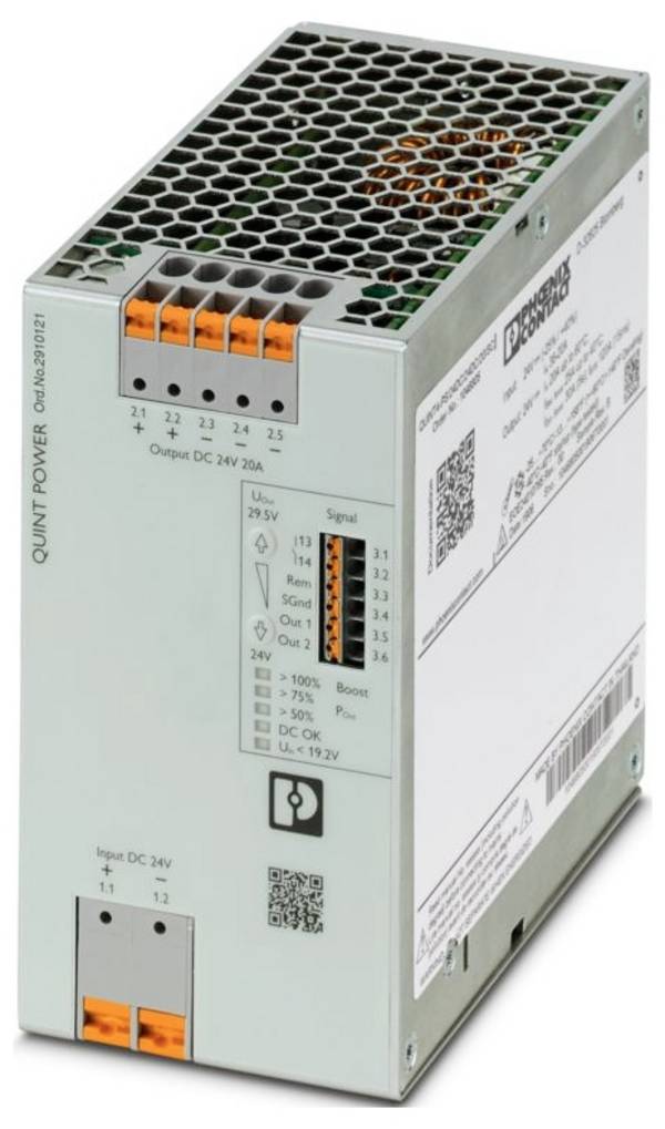 Phoenix Contact 2910121 DC/DC-converter 24 V/DC 24 V/DC 20 A 507 VA  Inhoud 1 stuk(s)