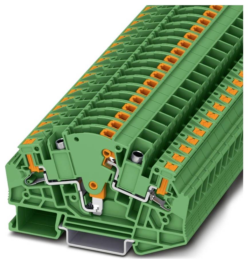 Phoenix Contact 1350422 Scheidingsklem voor meetomvormer Push-In-klem Groen 1 stuk(s) Piece