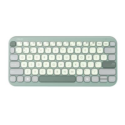 Asus ASUS KW100 KEYBOARD/GN/GE/81 Toetsenbord Draadloos QWERTZ, Duits, Mac Groen, Lichtgroen Easy Switch 3 apparaten-0
