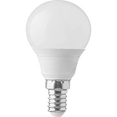 Een witte LED-lamp met een metalen schroefvoet, gezien van opzij, met een afgeronde vorm die geschikt is voor standaard armaturen.