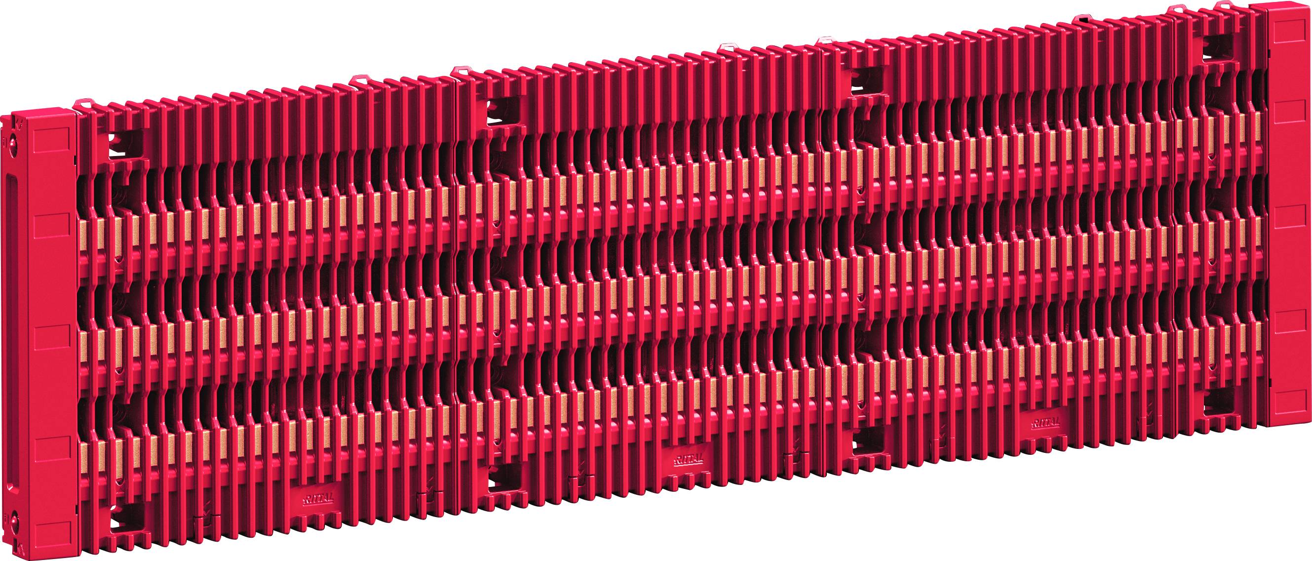 Rittal 9360088 RiulineX-board 550 A, 3-polig, 60 mm, incl. verzamelrails 30 x 5 mm, B: 705 mm Verzamelrail module Koper 1 stuk(s)
